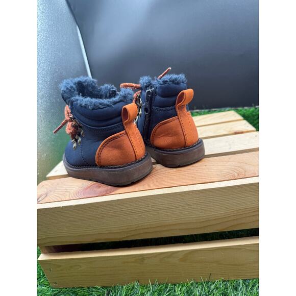 Cat&Jack Kids-Blue/Orange Boots- Size 5 - Picture 6 of 10